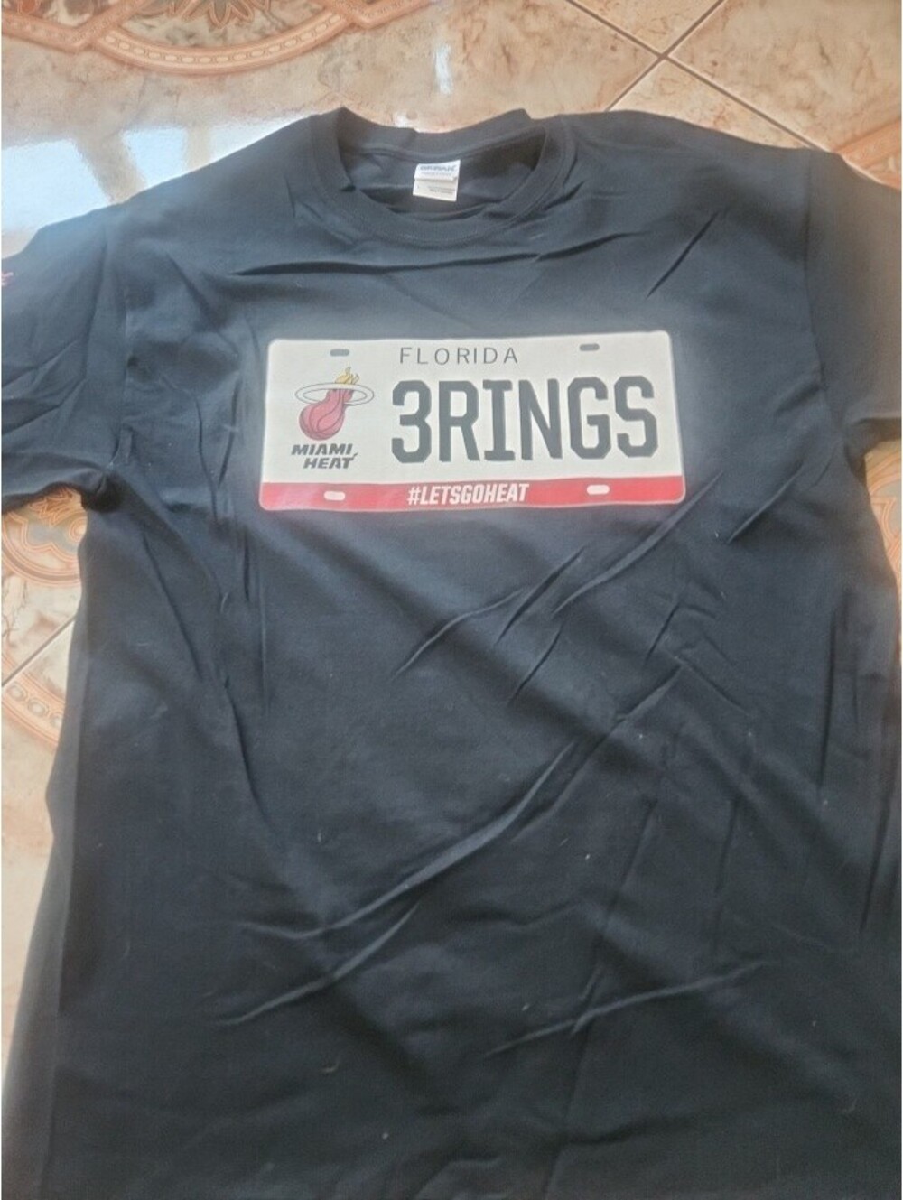 Miami Heat Championship Tshirt 3 Rings Large Size